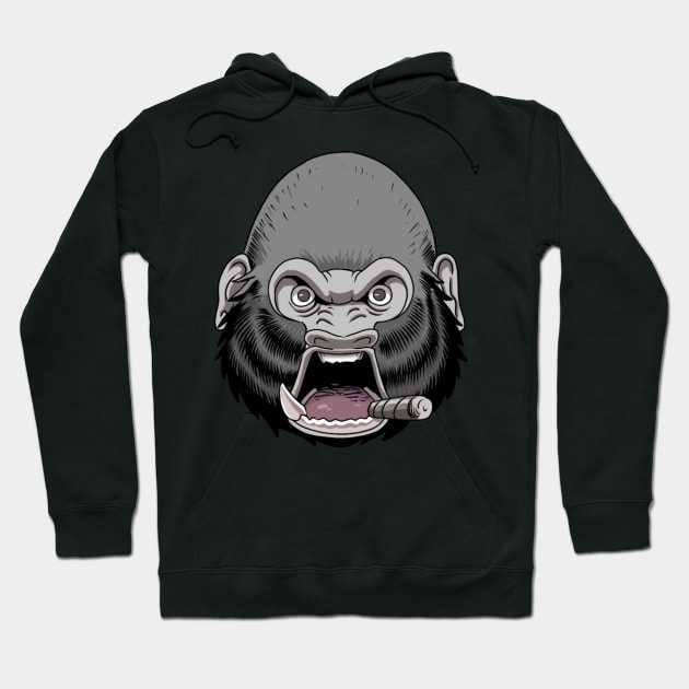 Angry gorilla Hoodie by pnoid